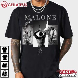 Post Malone Signature Concert Gift For Fans Music T Shirt (4)