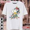 Snoopy Hold Woodstock Cute Christmas Light T Shirt (2)