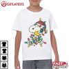 Snoopy Hold Woodstock Cute Christmas Light T Shirt (4)