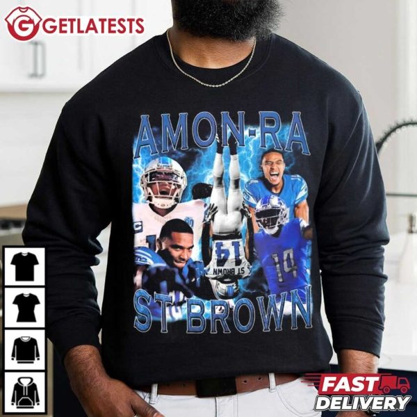 Amon Ra St Brown Detroit Lions Vintage 90s T Shirt (1)