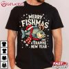 Merry Fishmas And A Crappie New Year Funny Fishing T Shirt (1)