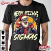 Merry Rizzmas Sigmas Cool Santa Sunglasses Rock T Shirt (3)