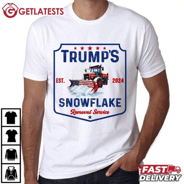 Trump's Snowflake Removal Service Funny Political T Shirt (1)