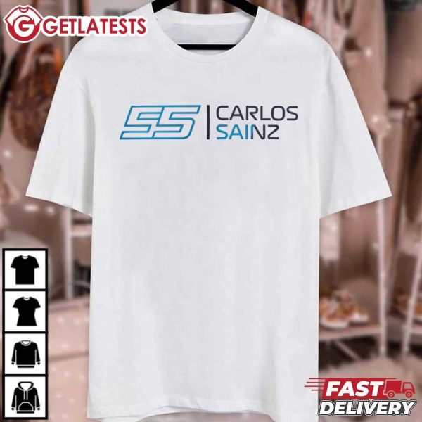 Carlos Sainz F1 55 Williams Racing Team in 2025 T Shirt (2)