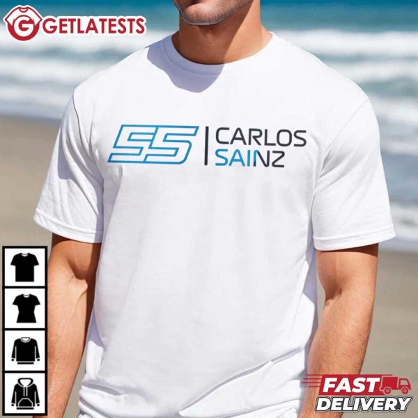 Carlos Sainz F1 55 Williams Racing Team in 2025 T Shirt (3)