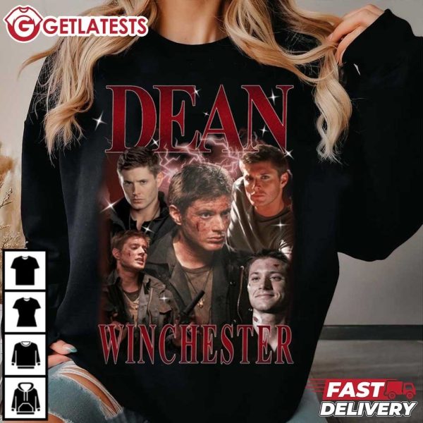 Dean Winchester Vintage Graphic Bootleg T Shirt (1)