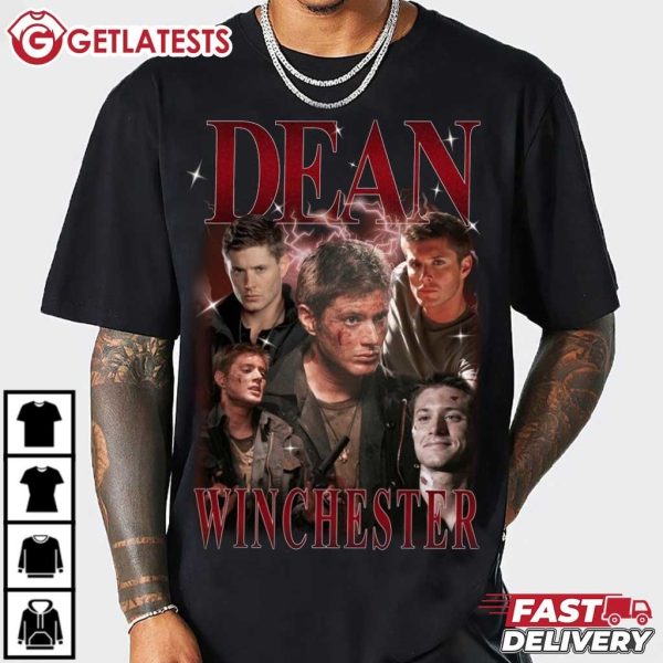 Dean Winchester Vintage Graphic Bootleg T Shirt (3)