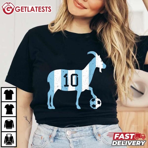 Messi GOAT 10 Argentina Funny Soccer T Shirt (1)