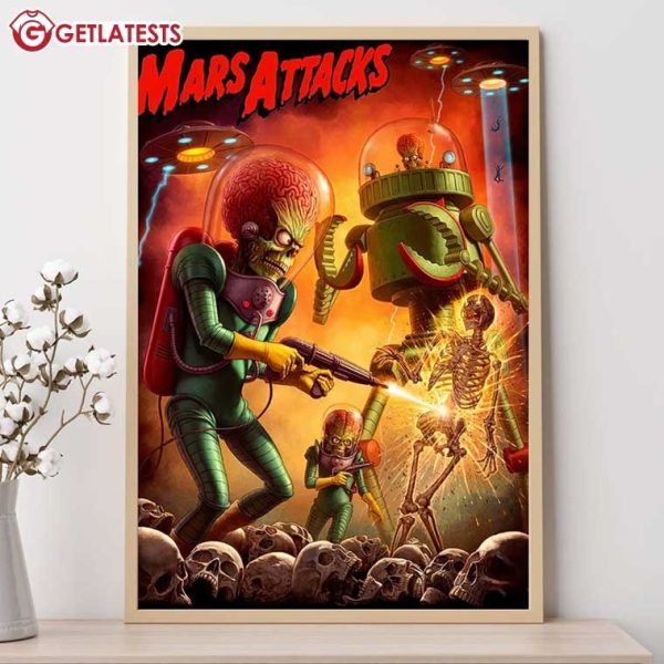 Mars Attacks Black Comedy Movie Wall Art Poster (1)