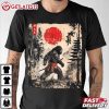 Samurai Bigfoot Japanese Funny Vintage Graphic Art T Shirt (1)