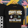 Indiana Hoosiers at Notre Dame Fighting Irish CFP 2024 25 Football T Shirt (3)