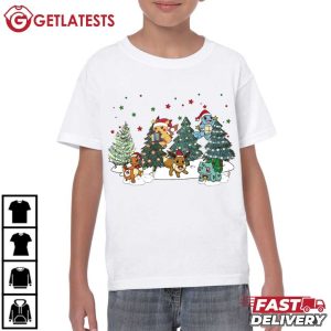 Cute Pokemon Christmas Tree Anime T Shirt (4)