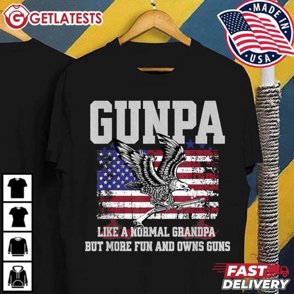 Gunpa Like A Normal Grandpa But Own Guns T Shirt (2)