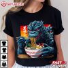 Funny Kaiju Eating Ramen Japanese Monster T Shirt (1)