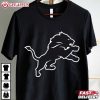 Detroit Lions Black Logo NFL Football T Shirt (2)