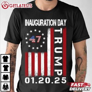 Inauguration Day 2025 47th President USA Flag Trump T Shirt (1)