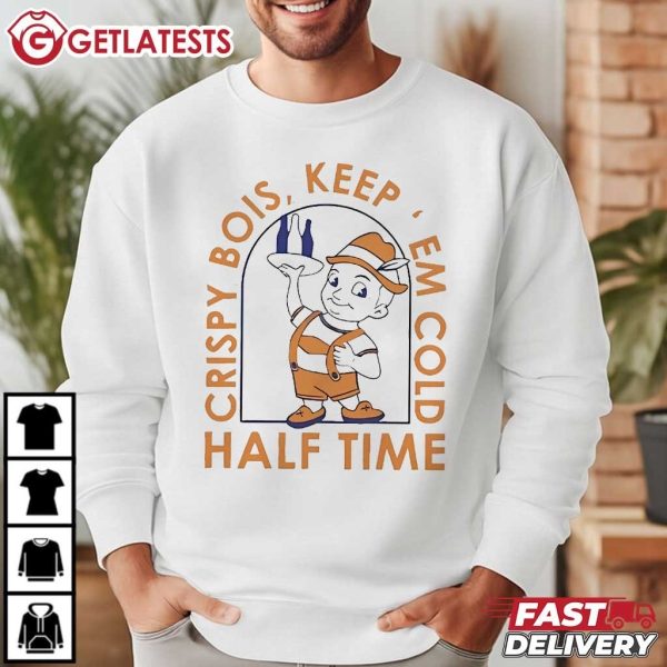 Crispy Bois Keep'Em Cold Half Time Funny Drink T Shirt (1)