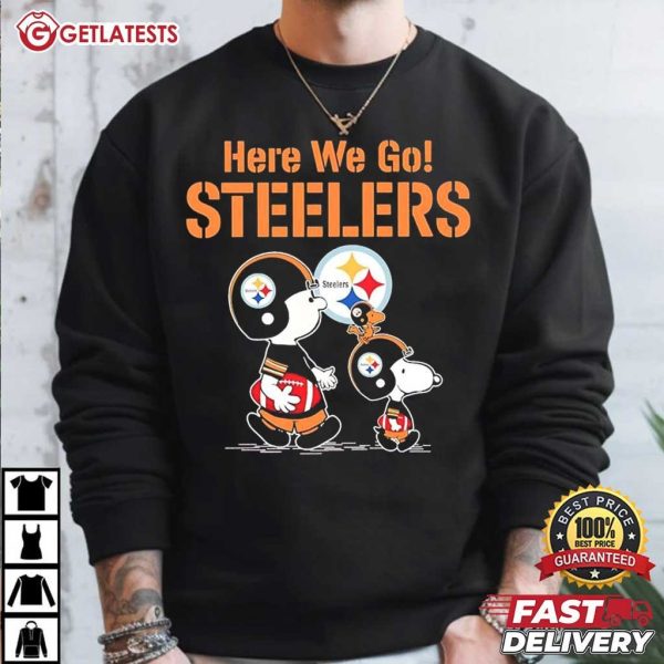 Peanuts Snoopy Here We Go Pittsburgh Steelers T Shirt (1)