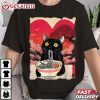 Kawaii Cat Eating Ramen Valentines Day T Shirt (1)