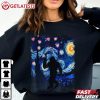 Bigfoot Starry Night Valentines Day T Shirt (2)