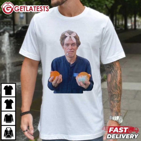 Willem Dafoe Holding A Pair of Oranges Coquette T Shirt (3)