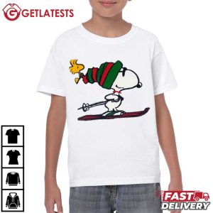 Snoopy and Woodstock Ski Christmas T Shirt (4)