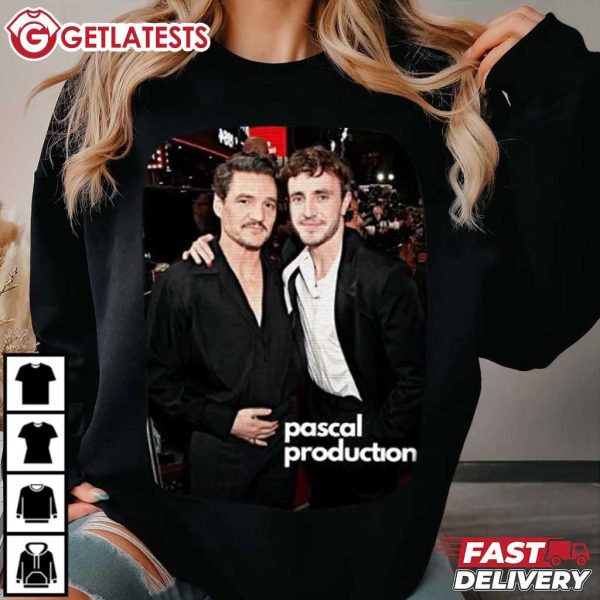 Pascal Production Pedro Pascal And Paul Mescal T Shirt (2)