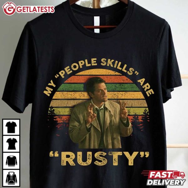 Misha Collins My People Skills Are Rusty Vintage T Shirt (2)