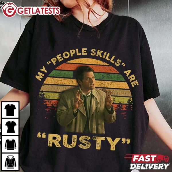 Misha Collins My People Skills Are Rusty Vintage T Shirt (3)