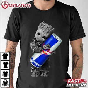 Baby Groot Hug Red Bull T Shirt (3)