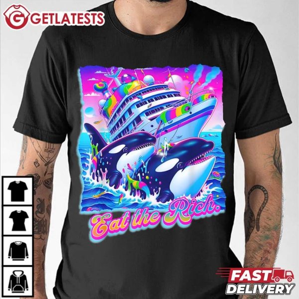 Eat the Rich Whale Orca Funny Whale Animal T Shirt (3)