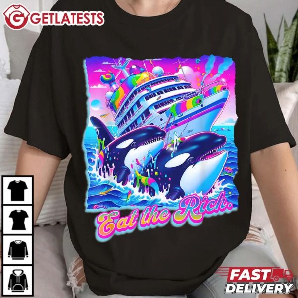 Eat the Rich Whale Orca Funny Whale Animal T Shirt (1)