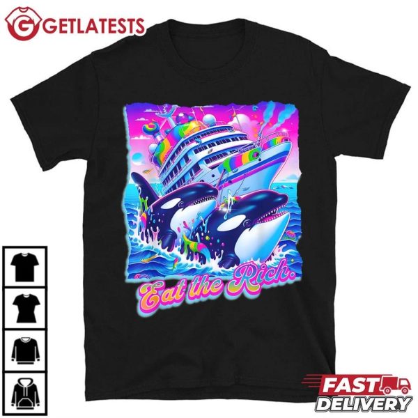 Eat the Rich Whale Orca Funny Whale Animal T Shirt (2)