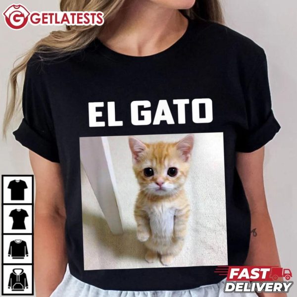 Cute Cat El Gato Meme Cat T Shirt (1)