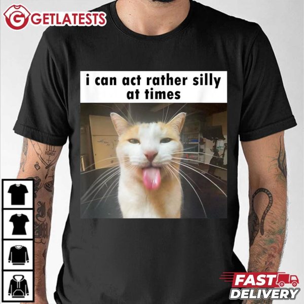 I Can Act Rather Silly At Times Silly Cat Meme T Shirt (3)