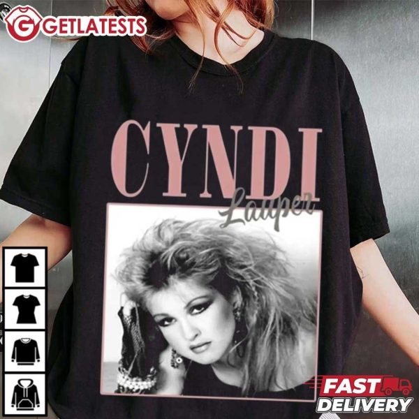 Cyndi Lauper 90s Vintage Style Bootleg Music T Shirt (3)