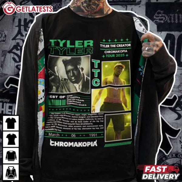 Tyler the Creator Chromakopia Tour 2025 Music T Shirt (1)