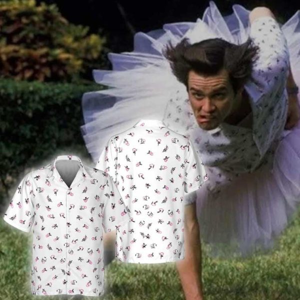 Jim Carrey Pink Tutu Ace Ventura Pet Detective 1994 Hawaiian Shirt (1)