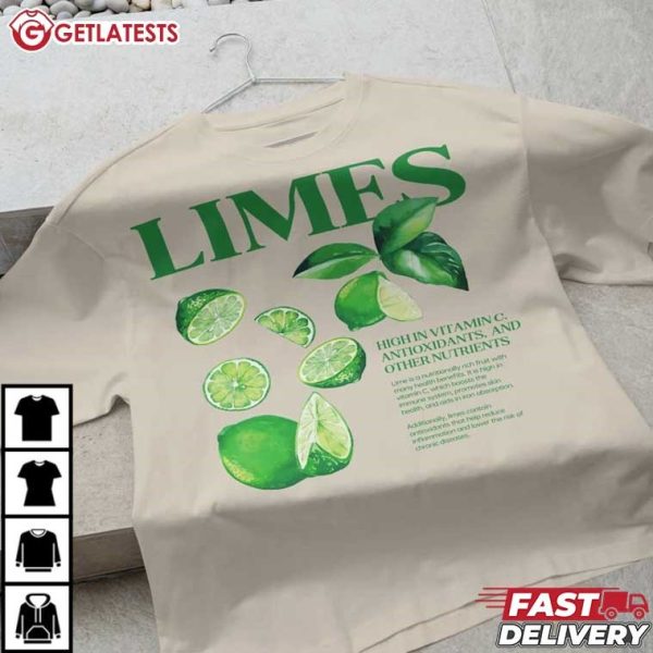 Lime High In Vitamin C Healthy Fruit T Shirt (2)