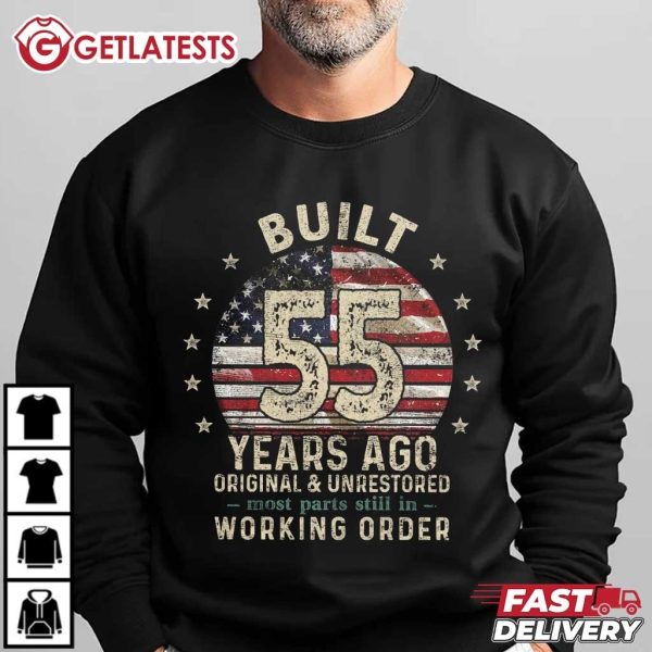 Built 55 Years Ago Vintage 55th Birthday Gift T Shirt (3)