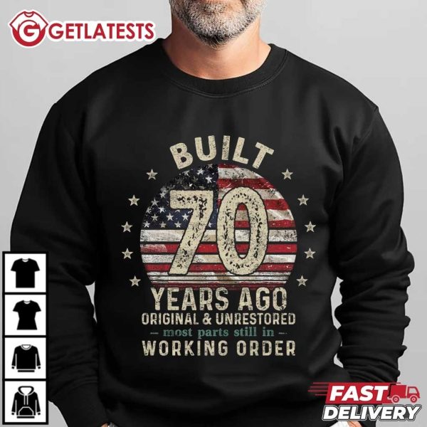 Built 70 Years Ago Vintage 1955 70th Birthday Gifts T Shirt (4)