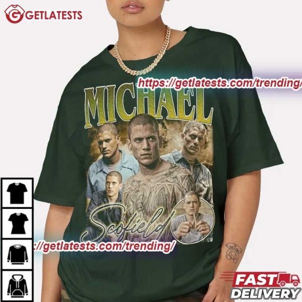 Michael Scofield Prison Break Vintage Bootleg T Shirt (1)