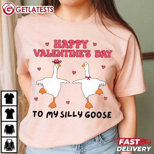 Happy Valentines Day To My Silly Goose T Shirt (1)