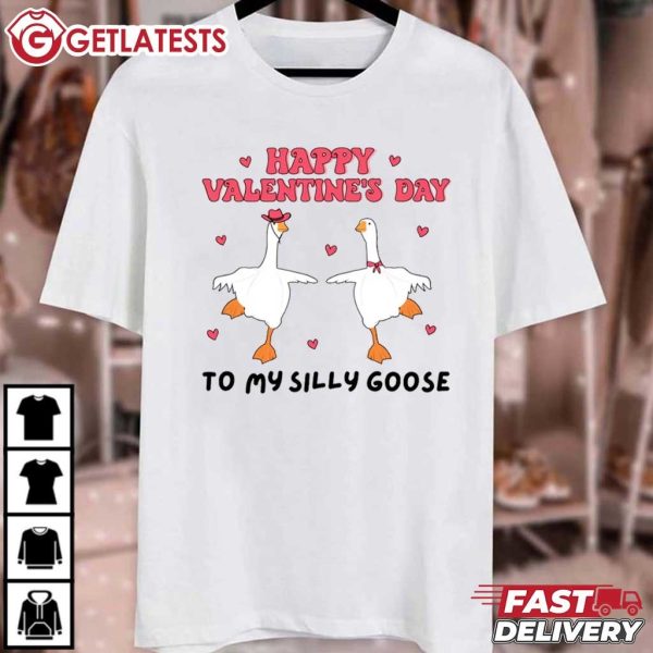 Happy Valentines Day To My Silly Goose T Shirt (2)