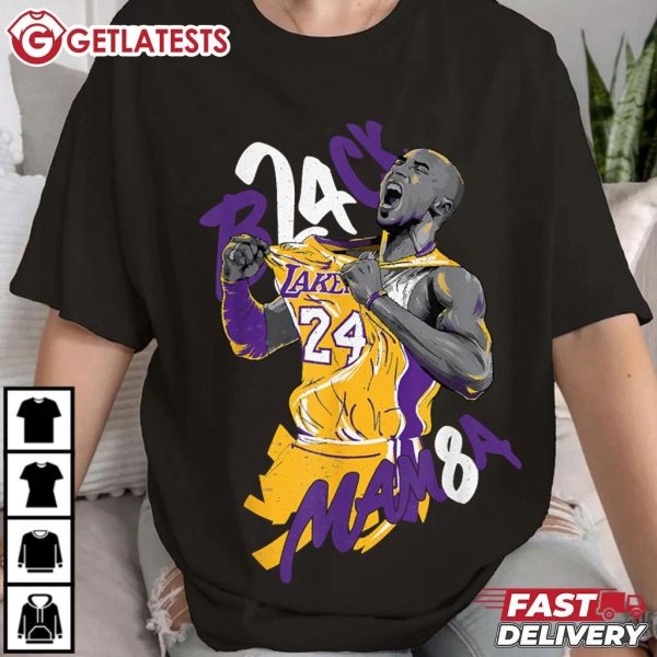 Goat Kobe Bryant Black Mamba Basketball T Shirt (1)