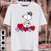 Snoopy Love Heart Funny Valentines Day T Shirt (2)