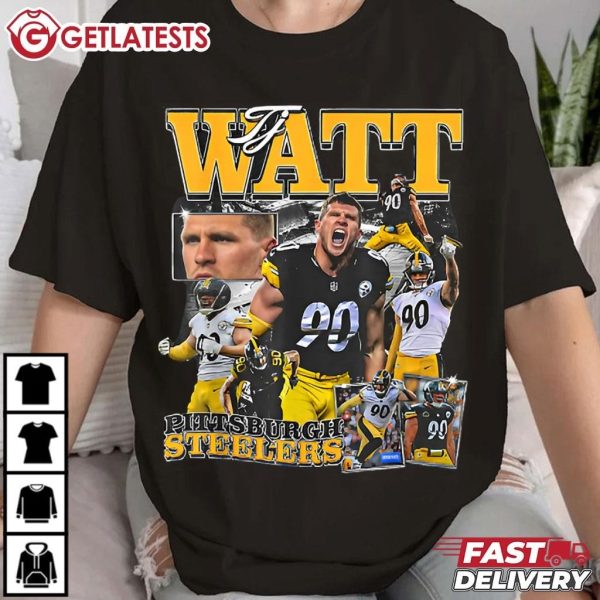 TJ Watt Vintage Graphic 90's Style American Football T Shirt (1)