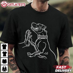 Pitbull High Five Funny Dog Lovers T Shirt (3)