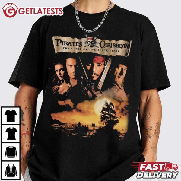 Pirates of the Caribbean Curse of the Black Pearl Movie T Shirt (3)