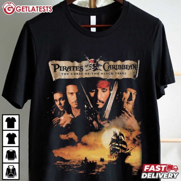 Pirates of the Caribbean Curse of the Black Pearl Movie T Shirt (2)